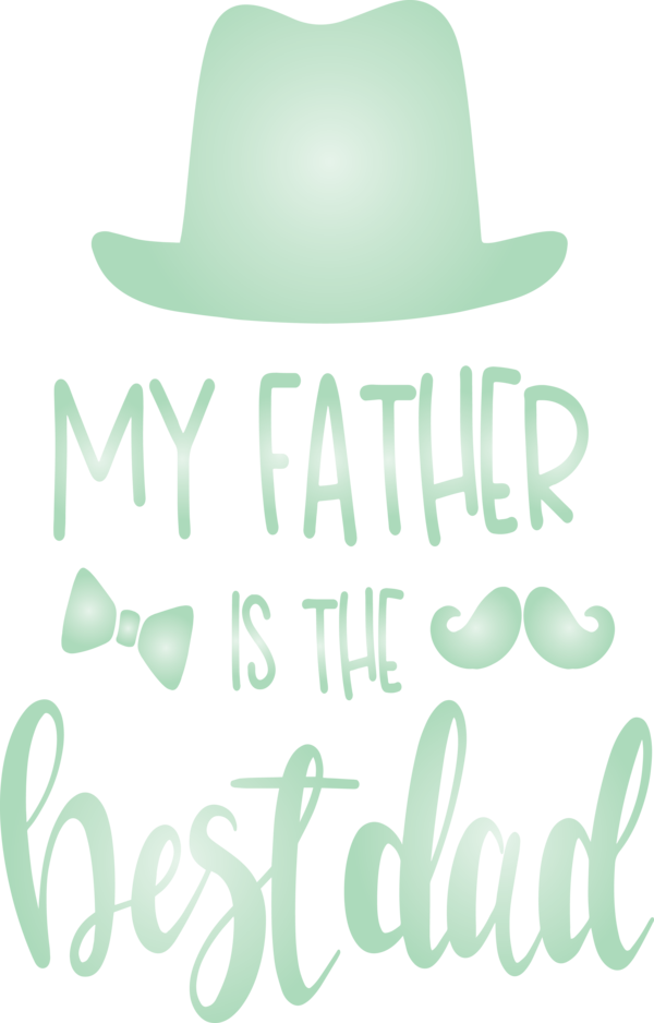 Transparent Father's Day Clothing Hat Green for Happy Father's Day for Fathers Day