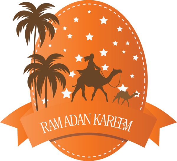 Transparent Ramadan Logo Orange Tree for EID Ramadan for Ramadan