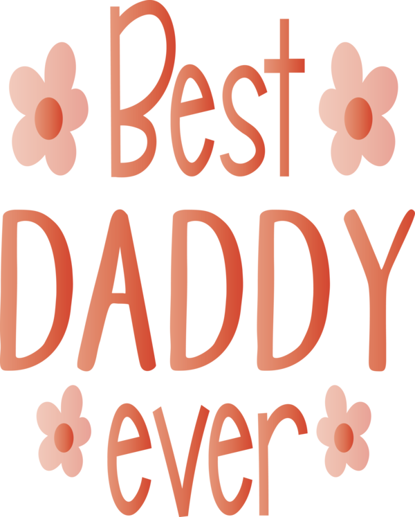 Transparent Father's Day Text Font for Happy Father's Day for Fathers Day