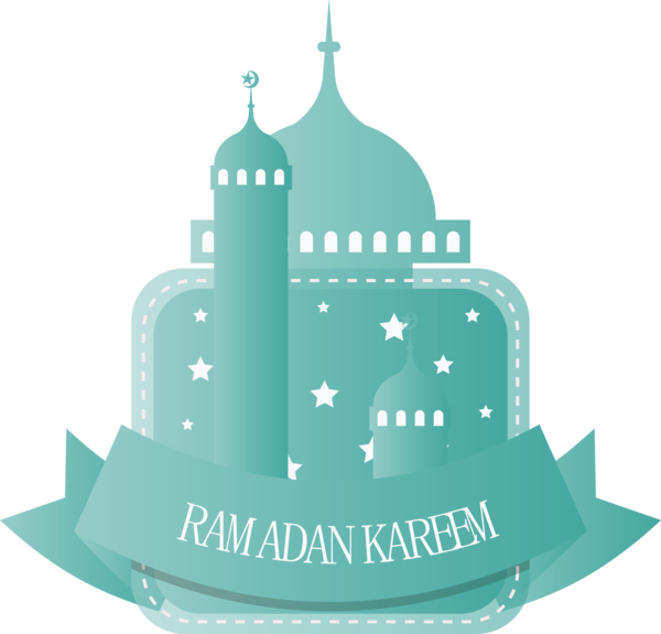 Transparent Ramadan Green Landmark Logo for EID Ramadan for Ramadan