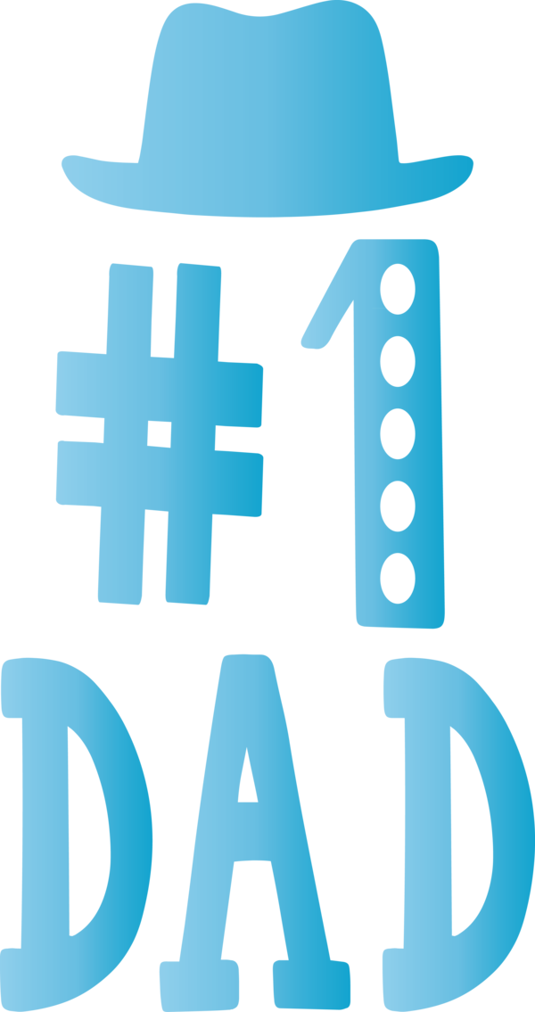 Transparent Father's Day Text Aqua Font for Happy Father's Day for Fathers Day