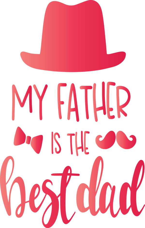 Transparent Father's Day Clothing Text Font for Happy Father's Day for Fathers Day