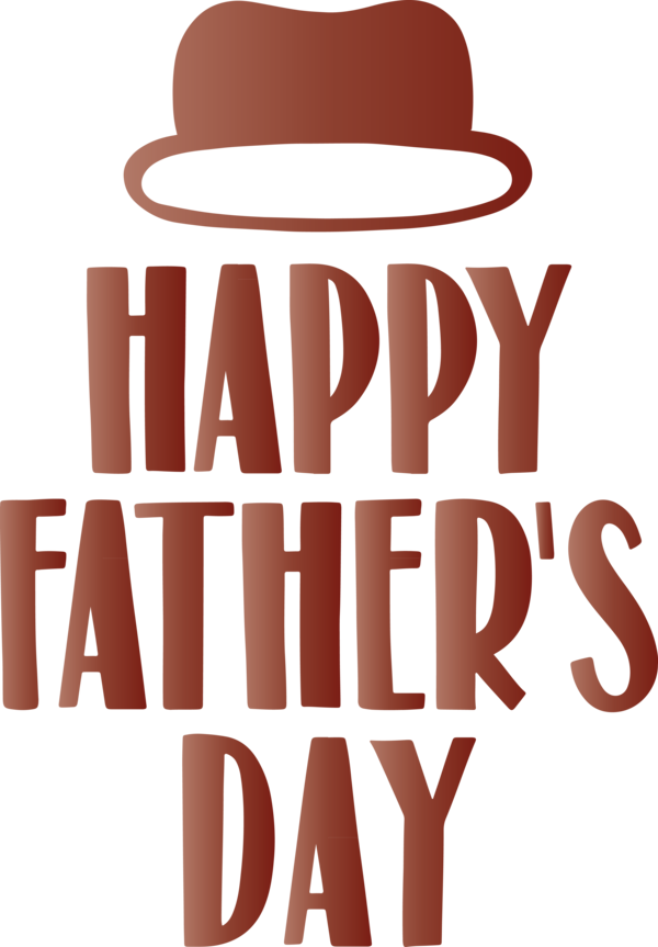 Transparent Father's Day Font Hat Logo for Happy Father's Day for Fathers Day