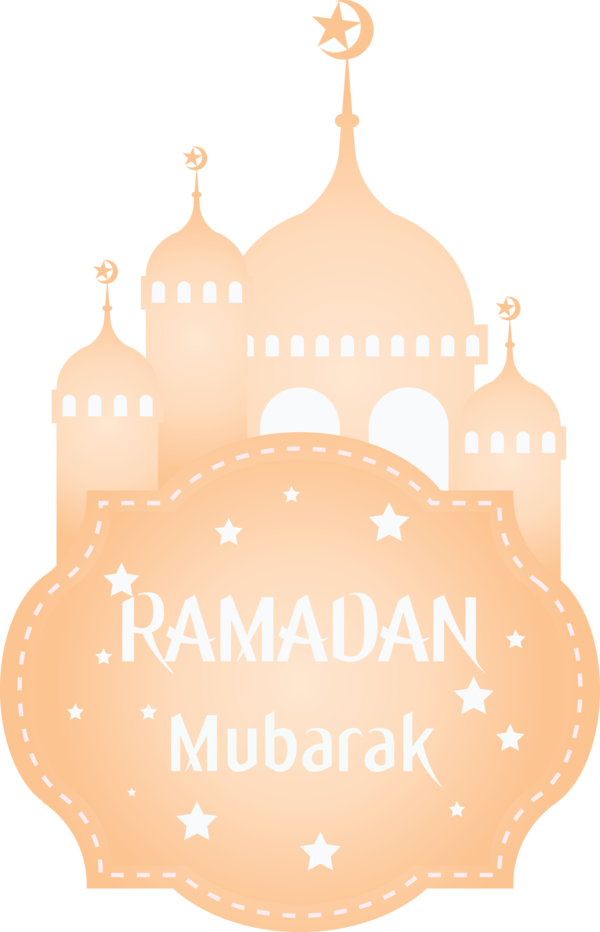 Transparent Ramadan Beige Dome Peach for EID Ramadan for Ramadan