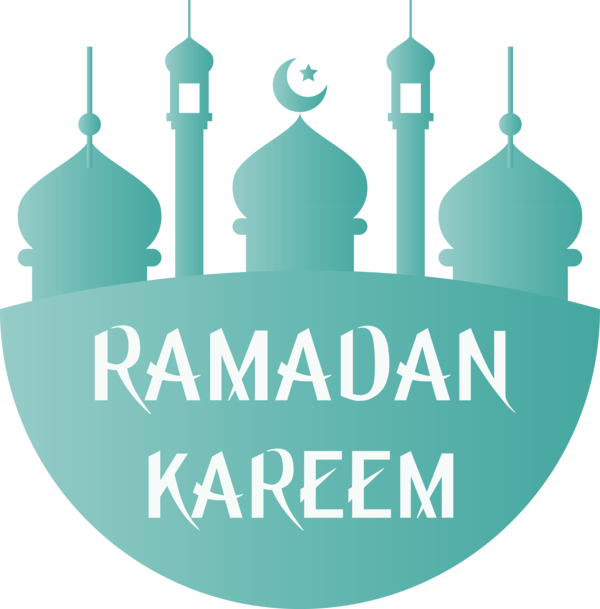 Transparent Ramadan Turquoise Green Logo for EID Ramadan for Ramadan