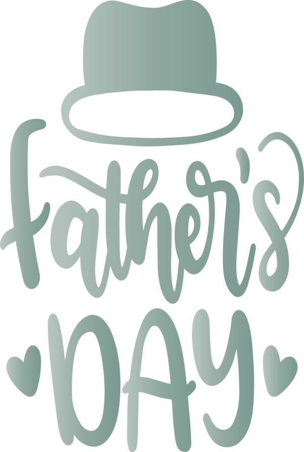 Transparent Father's Day Green Font Text for Happy Father's Day for Fathers Day