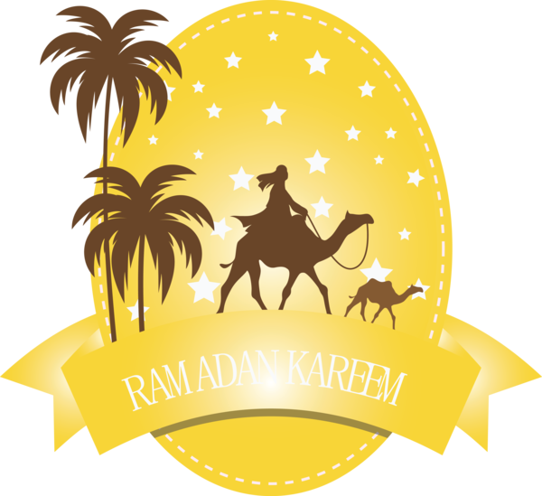 Transparent Ramadan Yellow Logo Tree for EID Ramadan for Ramadan