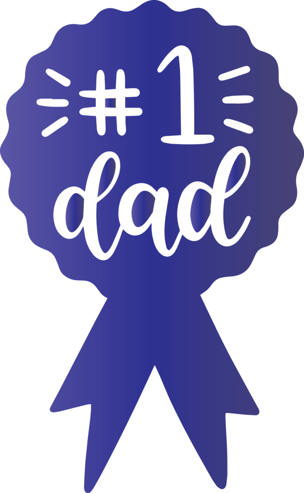 Transparent Father's Day Electric blue Logo for Happy Father's Day for Fathers Day