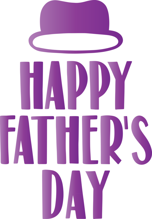 Transparent Father's Day Violet Font Purple for Happy Father's Day for Fathers Day