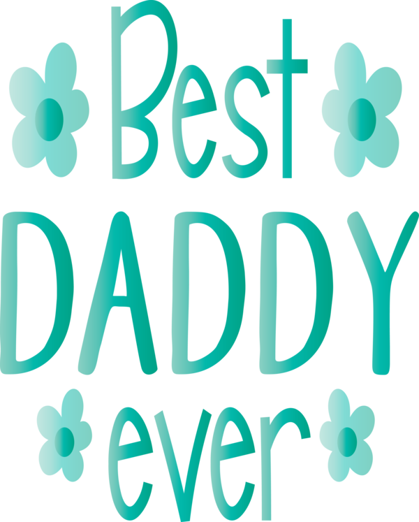 Transparent Father's Day Text Green Font for Happy Father's Day for Fathers Day