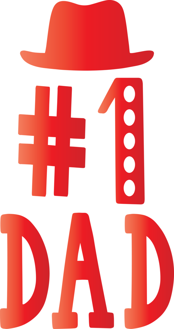 Transparent Father's Day Text Font Sign for Happy Father's Day for Fathers Day