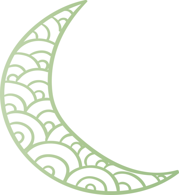 Transparent Ramadan Leaf Pattern Circle for Ramadan Moon for Ramadan