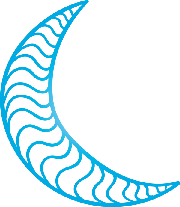 Transparent Ramadan Aqua Crescent for Ramadan Moon for Ramadan