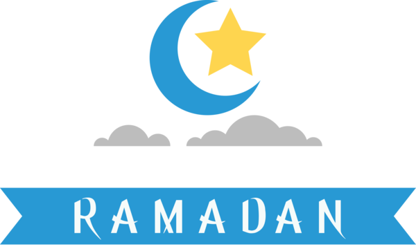 Transparent Ramadan Logo Text Azure for EID Ramadan for Ramadan