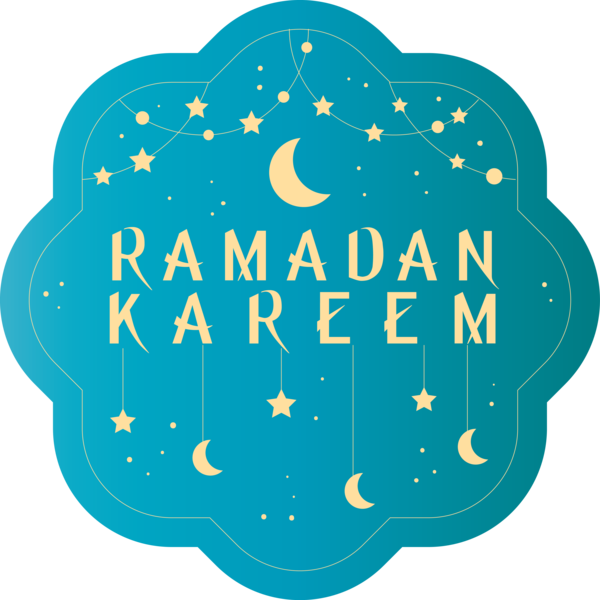 Transparent Ramadan Turquoise Text Font for EID Ramadan for Ramadan