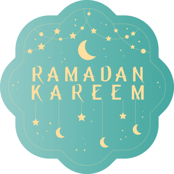 Transparent Ramadan Turquoise Text Font for EID Ramadan for Ramadan