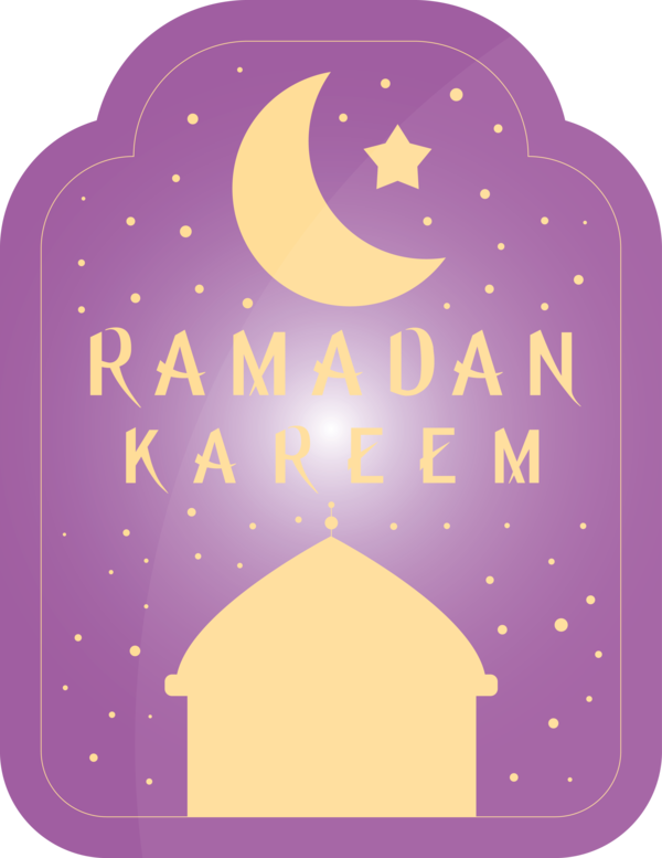 Transparent Ramadan Purple Circle for EID Ramadan for Ramadan