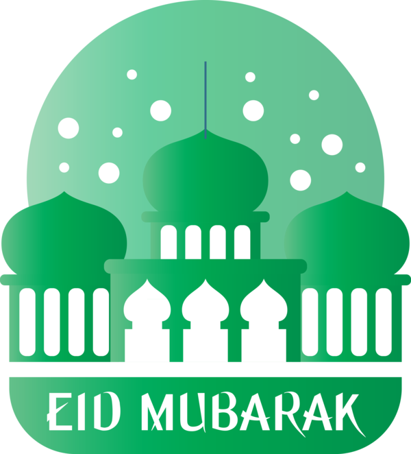 Transparent Eid al Fitr Green Logo Mosque for Id al fitr for Eid Al Fitr