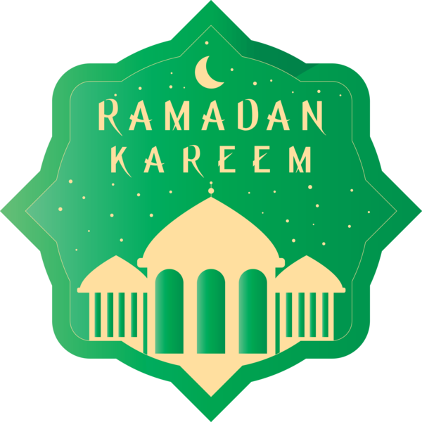 Transparent Ramadan Green Logo Font for EID Ramadan for Ramadan