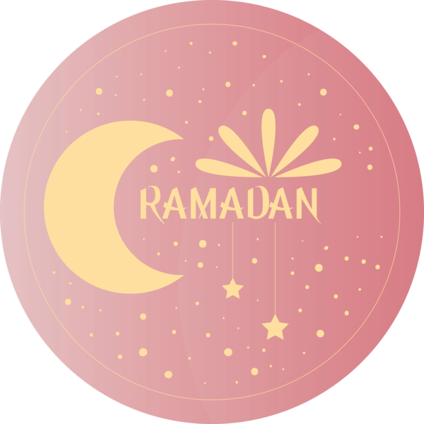 Transparent Ramadan Pink Circle Logo for EID Ramadan for Ramadan