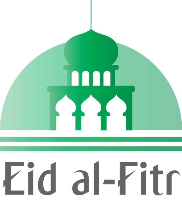 Transparent Eid al Fitr Green Logo Line for Id al fitr for Eid Al Fitr