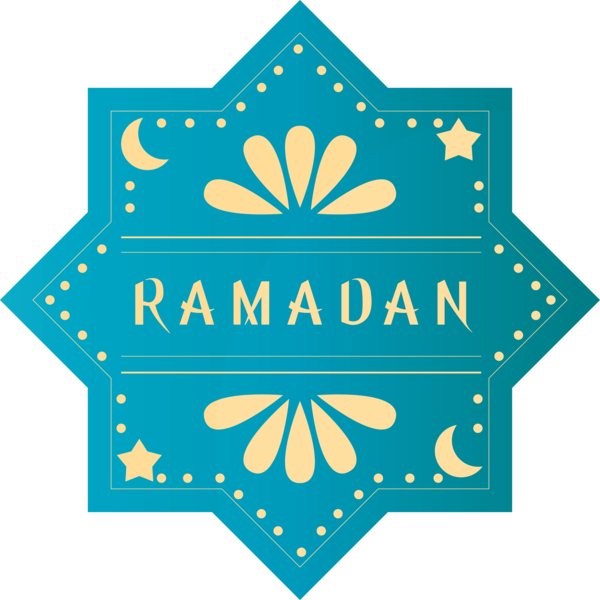 Transparent Ramadan Turquoise Logo for EID Ramadan for Ramadan