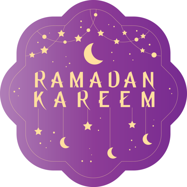 Transparent Ramadan Purple Text Violet for EID Ramadan for Ramadan