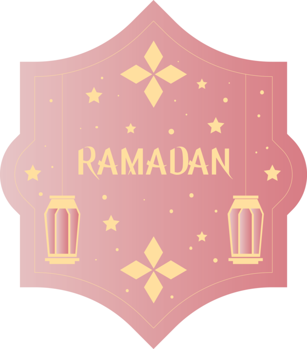 Transparent Ramadan Pink Line Design for EID Ramadan for Ramadan