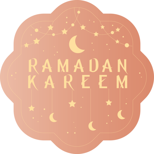 Transparent Ramadan Orange Text Font for EID Ramadan for Ramadan