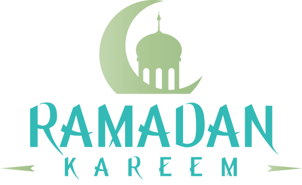 Transparent Ramadan Logo Green Text for EID Ramadan for Ramadan