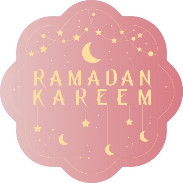 Transparent Ramadan Text Pink Font for EID Ramadan for Ramadan