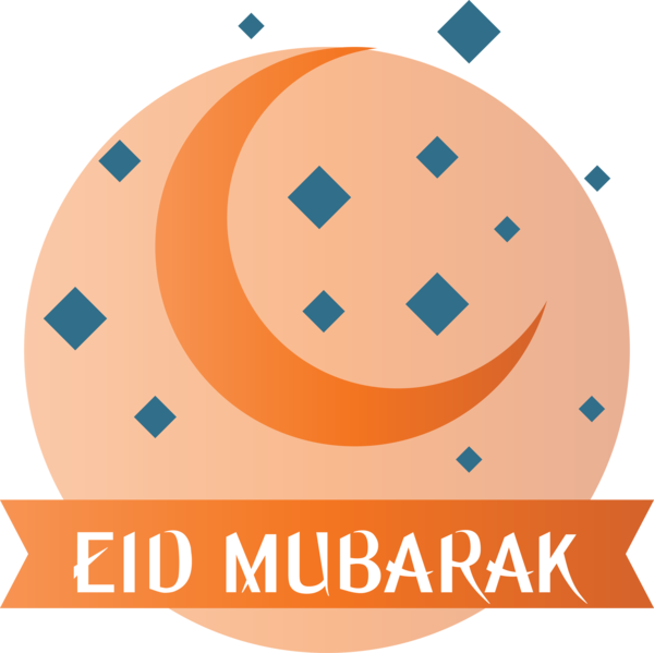 Transparent Eid al Fitr Orange Line Logo for Id al fitr for Eid Al Fitr