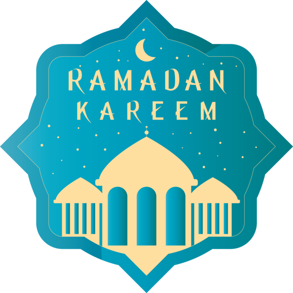 Transparent Ramadan Turquoise Logo Font for EID Ramadan for Ramadan