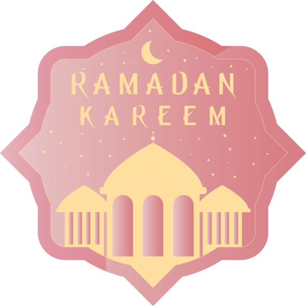Transparent Ramadan Pink Logo Text for EID Ramadan for Ramadan