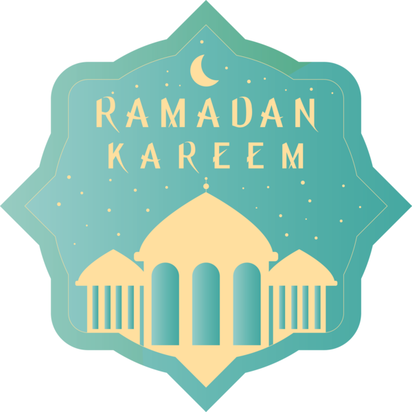 Transparent Ramadan Green Logo Turquoise for EID Ramadan for Ramadan
