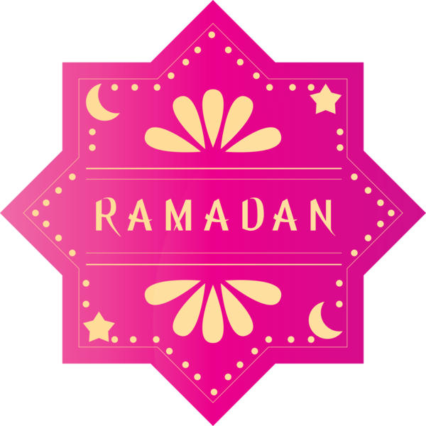 Transparent Ramadan Pink Magenta Logo for EID Ramadan for Ramadan