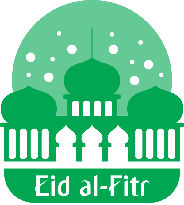 Transparent Eid al Fitr Green Logo Mosque for Id al fitr for Eid Al Fitr