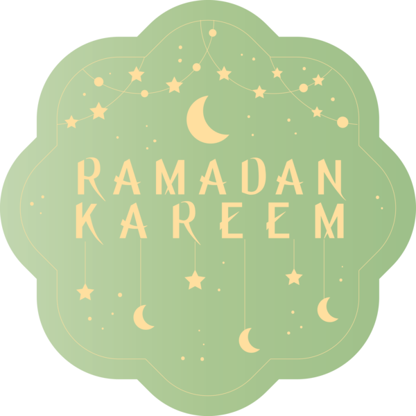 Transparent Ramadan Green Text Leaf for EID Ramadan for Ramadan