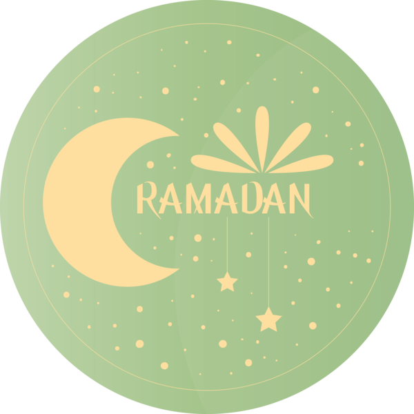 Transparent Ramadan Green Leaf Circle for EID Ramadan for Ramadan