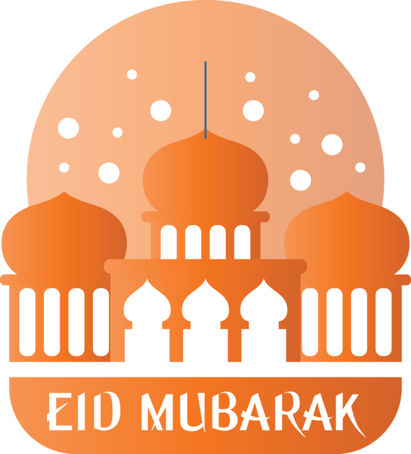 Transparent Eid al Fitr Orange Logo Line for Id al fitr for Eid Al Fitr