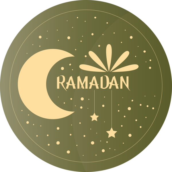 Transparent Ramadan Leaf Logo Circle for EID Ramadan for Ramadan