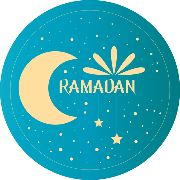 Transparent Ramadan Turquoise Aqua Circle for EID Ramadan for Ramadan