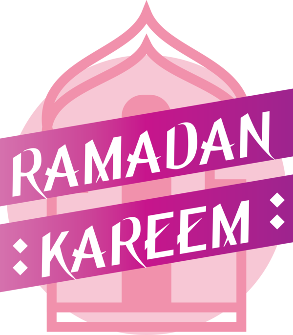 Transparent Ramadan Pink Text Font for EID Ramadan for Ramadan