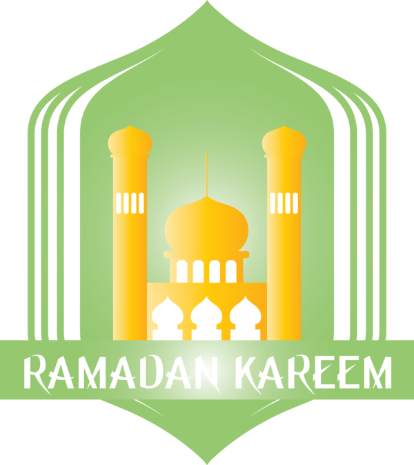 Transparent Ramadan Green Logo Yellow for EID Ramadan for Ramadan
