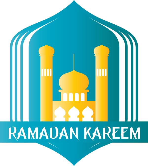 Transparent Ramadan Yellow Line Logo for EID Ramadan for Ramadan