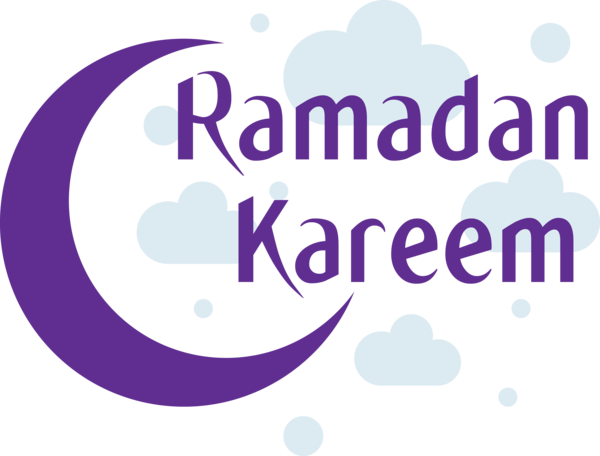 Transparent Ramadan Text Purple Font for EID Ramadan for Ramadan
