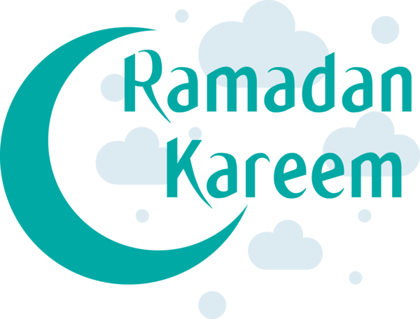 Transparent Ramadan Text Aqua Font for EID Ramadan for Ramadan