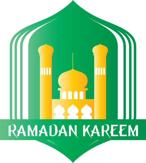 Transparent Ramadan Green Yellow Logo for EID Ramadan for Ramadan