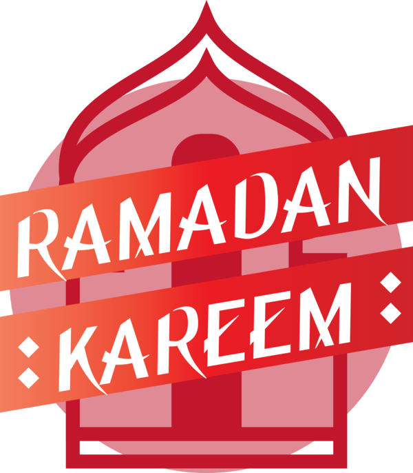 Transparent Ramadan Red Font Text for EID Ramadan for Ramadan