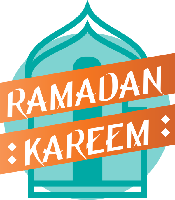 Transparent Ramadan Line Turquoise Font for EID Ramadan for Ramadan